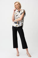 Joseph Ribkoff Soft Micro Twill Pull-On Culotte Pants Style 261024