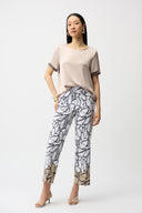 Joseph Ribkoff Millennium Abstract Print Wide Leg Pull-On Pants Style 261026
