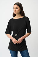 Joseph Ribkoff Fit and Flare Tunic With Brooch Style 261029