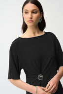 Joseph Ribkoff Fit and Flare Tunic With Brooch Style 261029