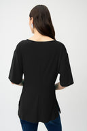 Joseph Ribkoff Fit and Flare Tunic With Brooch Style 261029