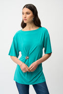 Joseph Ribkoff Fit and Flare Tunic With Brooch Style 261029