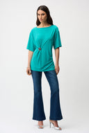 Joseph Ribkoff Fit and Flare Tunic With Brooch Style 261029