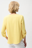 Joseph Ribkoff Boxy Top With Keyhole Neckline Style 261036