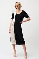 Joseph Ribkoff Silky Knit Color Block Cocoon Style Style 261043