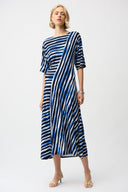 Joseph Ribkoff Stripe Print Fit and Flare Dress Style 261047
