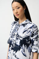 Joseph Ribkoff Conversational Print Shirt Dress Style 261048
