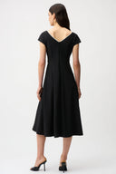 Joseph Ribkoff Fit and Flare Dolman Sleeve Dress With Sash Style 261051