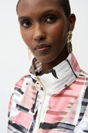 Joseph Ribkoff Organza Abstract Print Boxy Jacket Style 261052