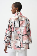 Joseph Ribkoff Organza Abstract Print Boxy Jacket Style 261052