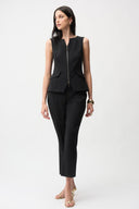 Joseph Ribkoff Fitted Sleeveless Vest With Front Zipper Style 261054