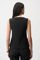 Joseph Ribkoff Fitted Sleeveless Vest With Front Zipper Style 261054