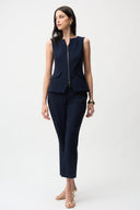 Joseph Ribkoff Fitted Sleeveless Vest With Front Zipper Style 261054