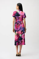 Joseph Ribkoff Floral Print High-Low Wrap Dress Style 261060