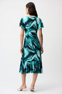 Joseph Ribkoff Abstract Print Fit and Flare Wrap Dress Style 261063