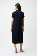 Joseph Ribkoff Textured Cocoon Dress With Front Zipper Style 261064