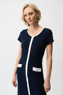 Joseph Ribkoff Color Block A-Line Midi Dress Style 261067