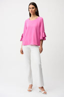 Joseph Ribkoff Eggshell Trapeze Top With Bell Sleeves Style 261070