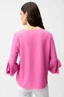 Joseph Ribkoff Eggshell Trapeze Top With Bell Sleeves Style 261070