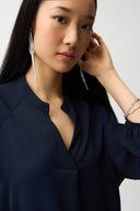 Joseph Ribkoff Boxy Top With Mandarin Collar Style 261076