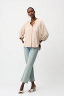 Joseph Ribkoff Boxy Top With Mandarin Collar Style 261076
