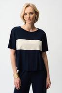 Joseph Ribkoff Color Block Boxy Top Style 261080