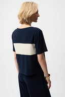 Joseph Ribkoff Color Block Boxy Top Style 261080