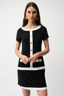 Joseph Ribkoff Silky Knit Color Block Sheath Dress Style 261091