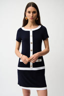 Joseph Ribkoff Silky Knit Color Block Sheath Dress Style 261091