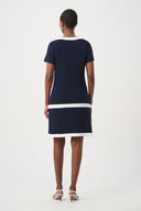 Joseph Ribkoff Silky Knit Color Block Sheath Dress Style 261091