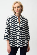 Joseph Ribkoff Geometric Print Trapeze Jacket Style 261097