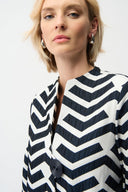 Joseph Ribkoff Geometric Print Trapeze Jacket Style 261097