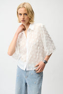 Joseph Ribkoff 3D Dot Jacquard Boxy Blouse Style 261098