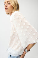 Joseph Ribkoff 3D Dot Jacquard Boxy Blouse Style 261098