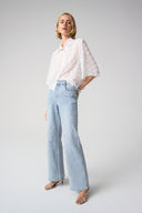 Joseph Ribkoff 3D Dot Jacquard Boxy Blouse Style 261098