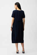 Joseph Ribkoff 3D Dot Jacquard Cocoon Dress Style 261107