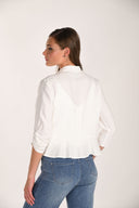 Frank Lyman Collared Hip-length Open-Front Cardigan Style 261107