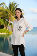 Frank Lyman Blouse with Flower Embroidery 261111