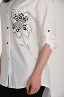 Frank Lyman Blouse with Flower Embroidery 261111