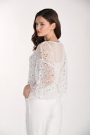 Frank Lyman Sequin Puff Sleeve Pullover & Cami Style 261116