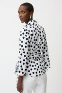 Joseph Ribkoff Dot Print Wrap Top With Sash Style 261118
