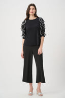 Joseph Ribkoff Woven Twill Pull-On Culotte Pants Style 261121