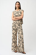 Joseph Ribkoff Woven Abstract Print Wide Leg Pull-On Pants Style 261126
