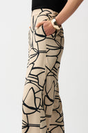 Joseph Ribkoff Woven Abstract Print Wide Leg Pull-On Pants Style 261126