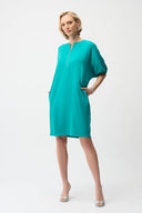 Joseph Ribkoff Cocoon Dress With Zipper Neckline Style 261132