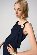 Joseph Ribkoff Shift Dress With Asymmetrical Neckline Style 261134