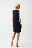 Joseph Ribkoff Shift Dress With Asymmetrical Neckline Style 261134