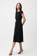 Joseph Ribkoff Silky Knit A Line Dress With Wrap Skirt Style 261146
