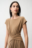 Joseph Ribkoff Silky Knit A Line Dress With Wrap Skirt Style 261146
