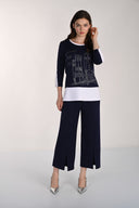Frank Lyman Mid-rise Wide-leg Trousers Style 261148